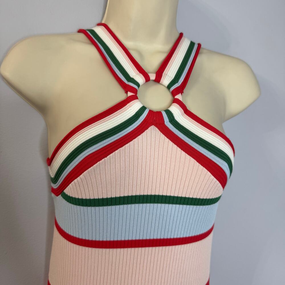 Ted Baker Lyndiaa Striped Bodycon Midi Dress Stretch Vacation Beach Women's 4 - Picture 10 of 12